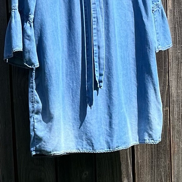 Cloth & Stone blue tencel sheath dress size LP - Picture 14 of 17